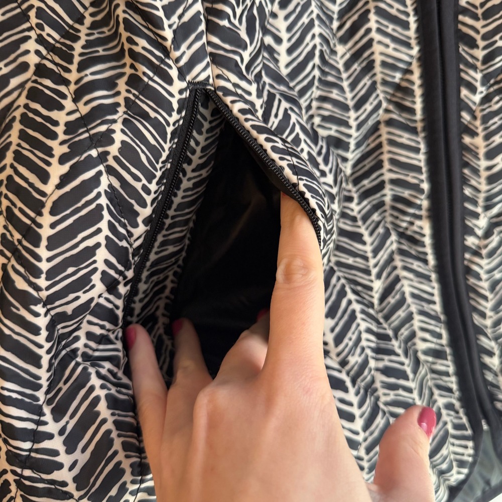 Lands' End Black and White Patterned Jacket - Picture 5 of 10